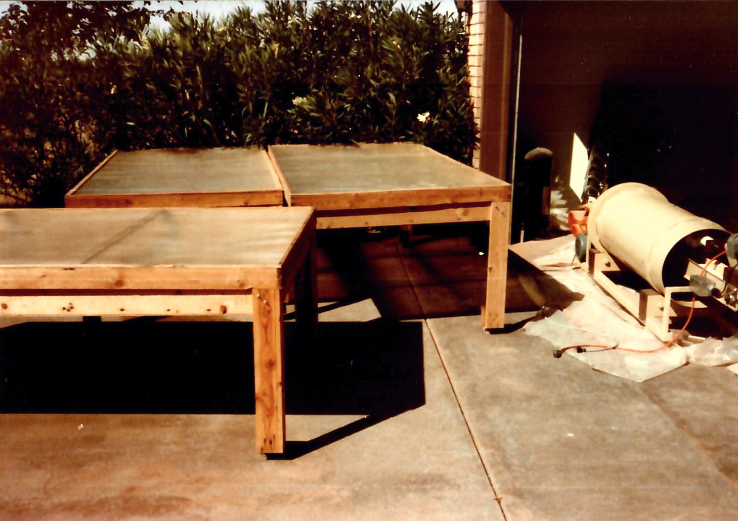 Drying the nuts was originally done manually on our hand-built drying tables.